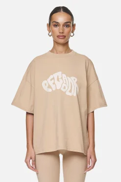 Pegador Tees|Paluma Heavy Oversized Tee  Washed Safari Sand