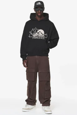 Pegador Hoodies|Pansy Boxy Hoodie Black