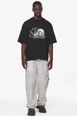 Pegador Tees|Pansy Boxy Tee Black