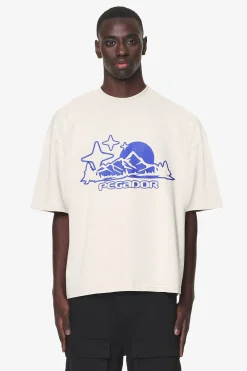 Pegador Tees|Pansy Boxy Tee Washed Dust Cream