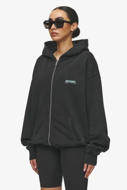 Pegador Hoodies|Zip Hoodies|Patino Oversized Sweat Jacket Vintage Black