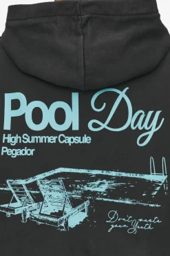 Pegador Hoodies|Zip Hoodies|Patino Oversized Sweat Jacket Vintage Black