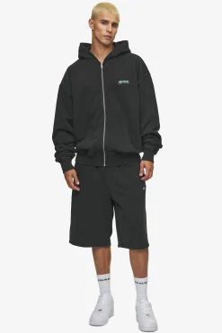 Pegador Hoodies|Zip Hoodies|Patino Oversized Sweat Jacket Vintage Black