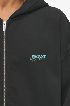 Pegador Hoodies|Zip Hoodies|Patino Oversized Sweat Jacket Vintage Black