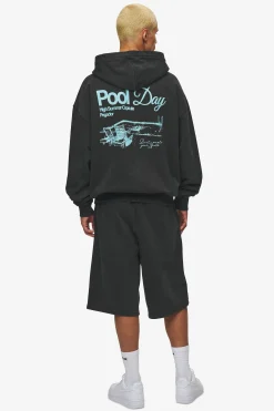 Pegador Hoodies|Zip Hoodies|Patino Oversized Sweat Jacket Vintage Black