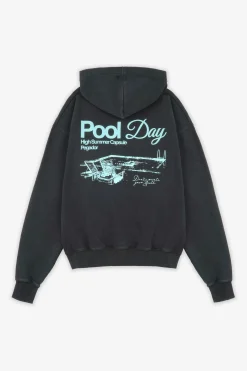 Pegador Hoodies|Zip Hoodies|Patino Oversized Sweat Jacket Vintage Black