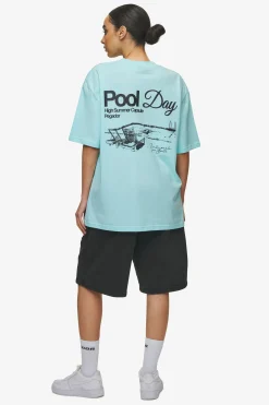 Pegador Tees|Patino Oversized Tee Washed sky blue