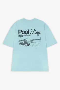 Pegador Tees|Patino Oversized Tee Washed sky blue