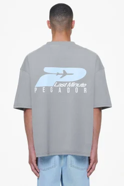 Pegador Tees|Pearce Boxy Tee Heavy Washed Cool Grey