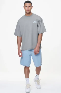 Pegador Tees|Pearce Boxy Tee Heavy Washed Cool Grey