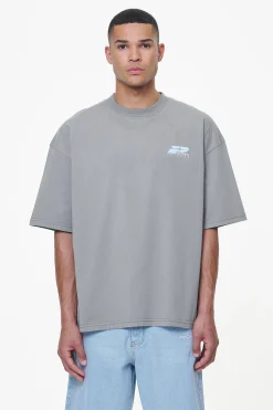 Pegador Tees|Pearce Boxy Tee Heavy Washed Cool Grey