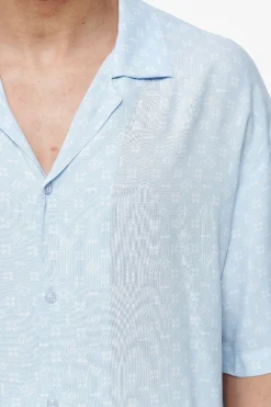 Pegador Shirts|Piane Monogram Summer Shirt Riviera Blue
