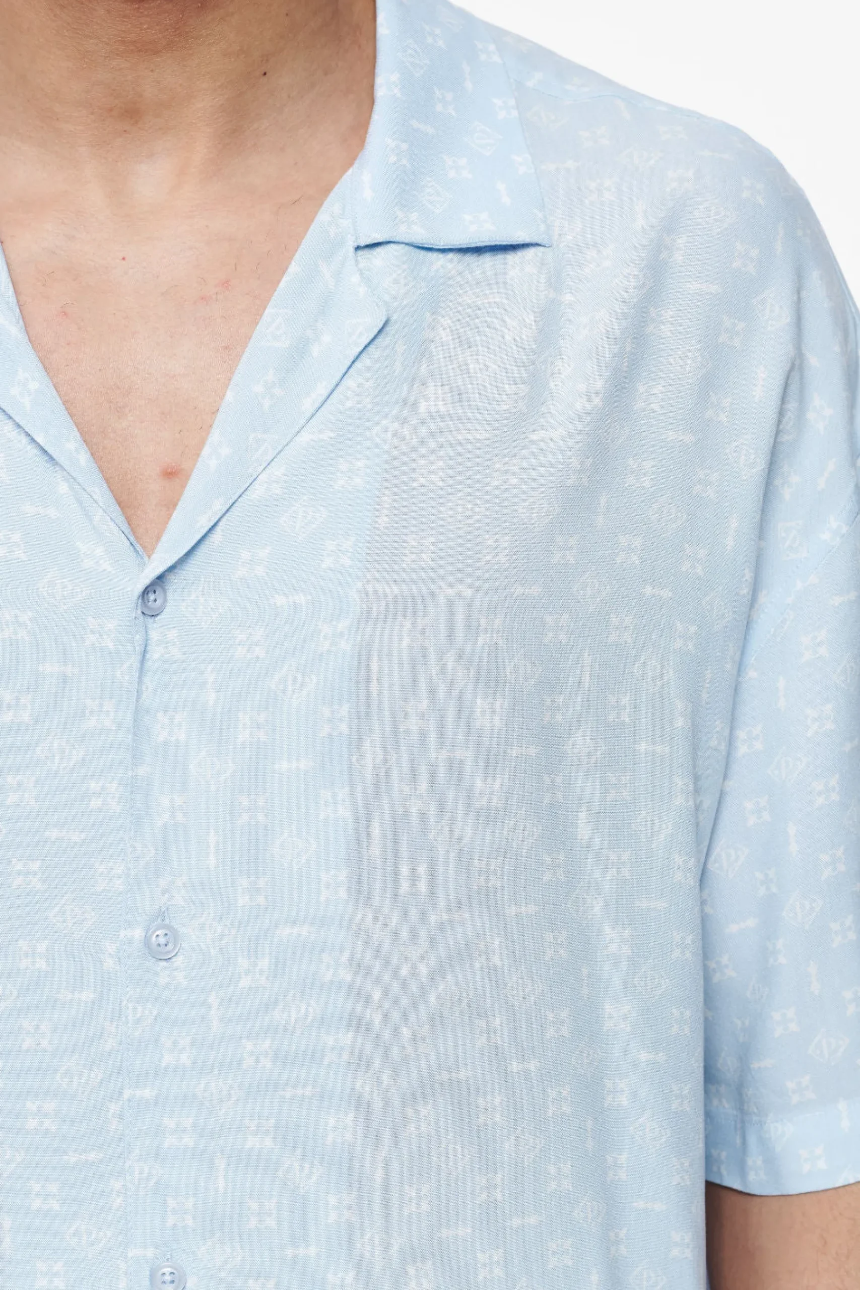 Pegador Shirts|Piane Monogram Summer Shirt Riviera Blue