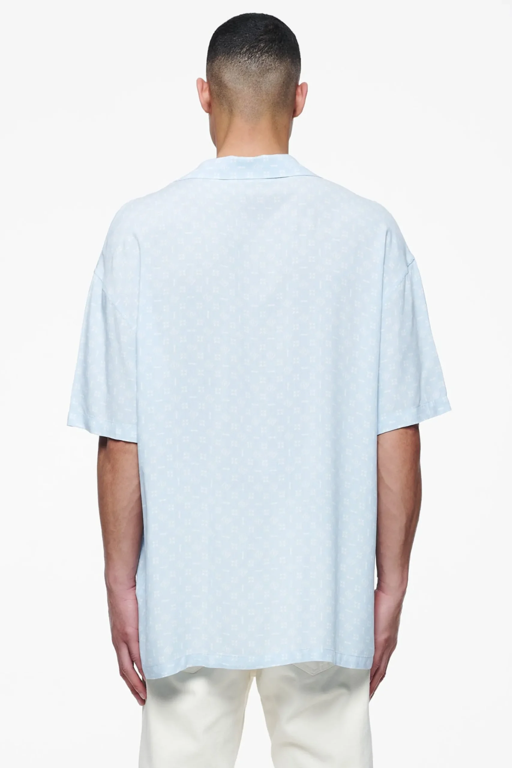 Pegador Shirts|Piane Monogram Summer Shirt Riviera Blue