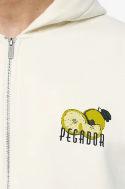 Pegador Hoodies|Zip Hoodies|Plaxton Oversized Sweat Jacket Vintage Washed Unbleached