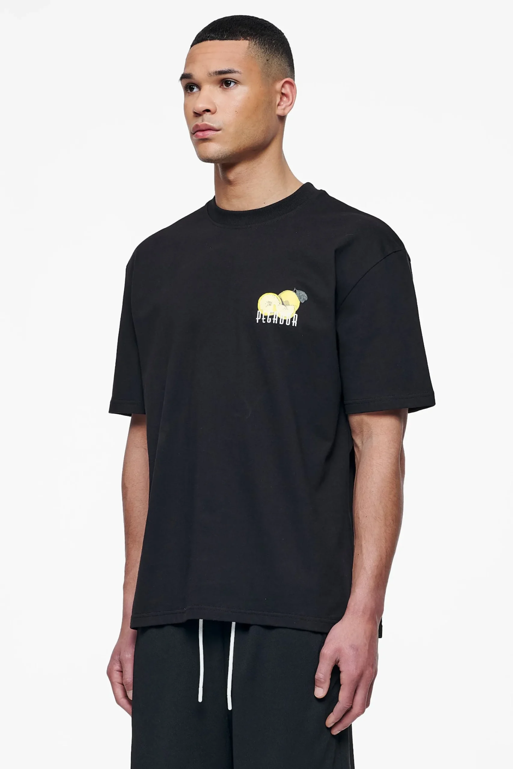 Pegador Tees|Plaxton Oversized Tee Black