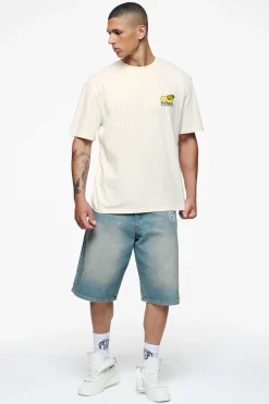 Pegador Tees|Plaxton Oversized Tee Vintage Washed Unbleached