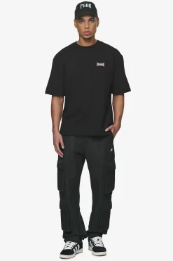 Pegador Jeans|Preto Wide Cargo Pants Dyed Black