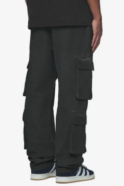 Pegador Jeans|Preto Wide Cargo Pants Dyed Black