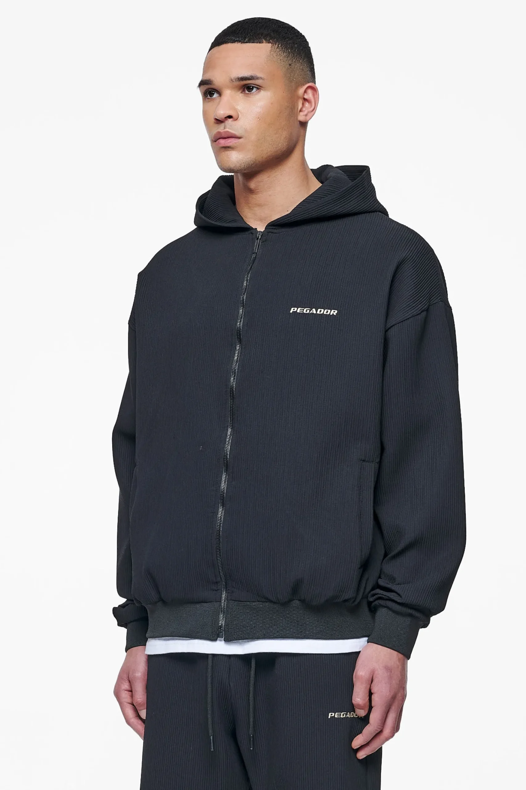 Pegador Hoodies|Primo Plissee Jacket Black