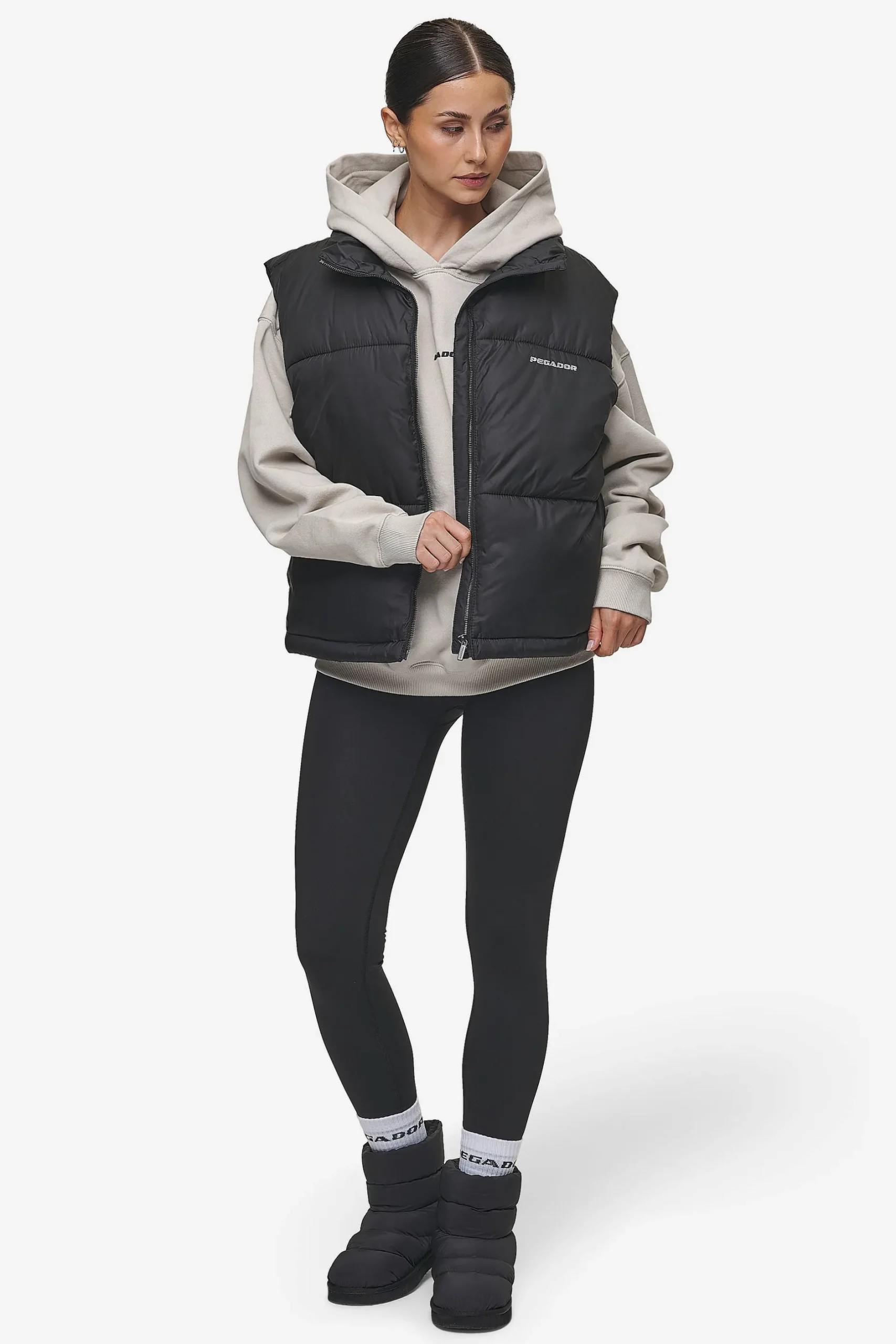 Pegador Vests|Priory Puffer Vest Black