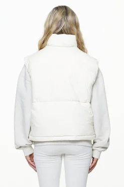 Pegador Vests|Priory Puffer Vest Bone White