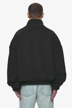 Pegador Sweaters|Puka Teddy Half Zip Sweater Black