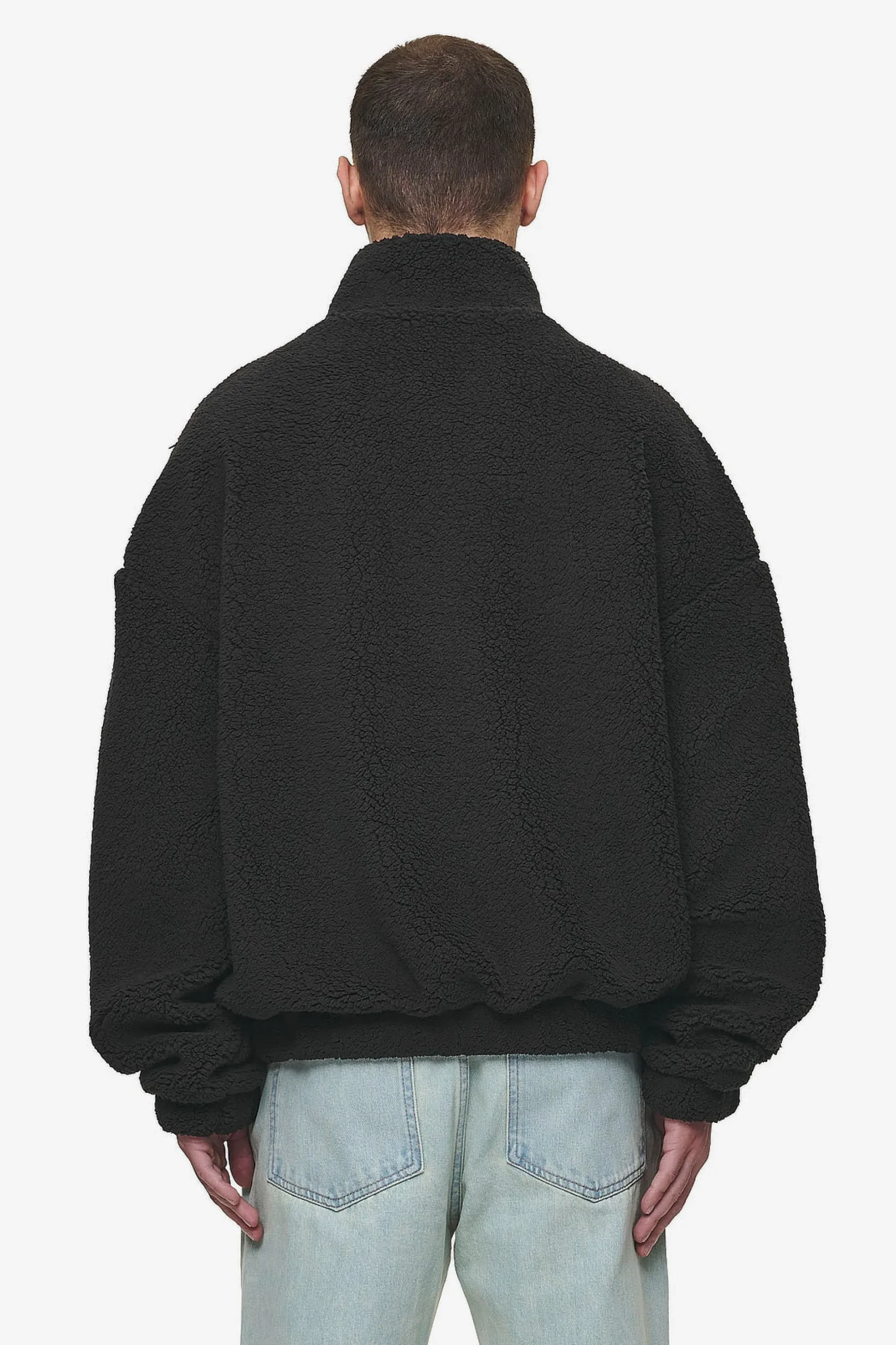 Pegador Sweaters|Puka Teddy Half Zip Sweater Black