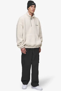 Pegador Sweaters|Puka Teddy Half Zip Sweater Light Beige