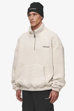 Pegador Sweaters|Puka Teddy Half Zip Sweater Light Beige