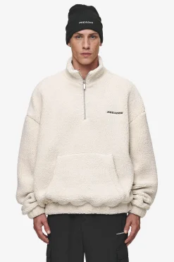 Pegador Sweaters|Puka Teddy Half Zip Sweater Light Beige