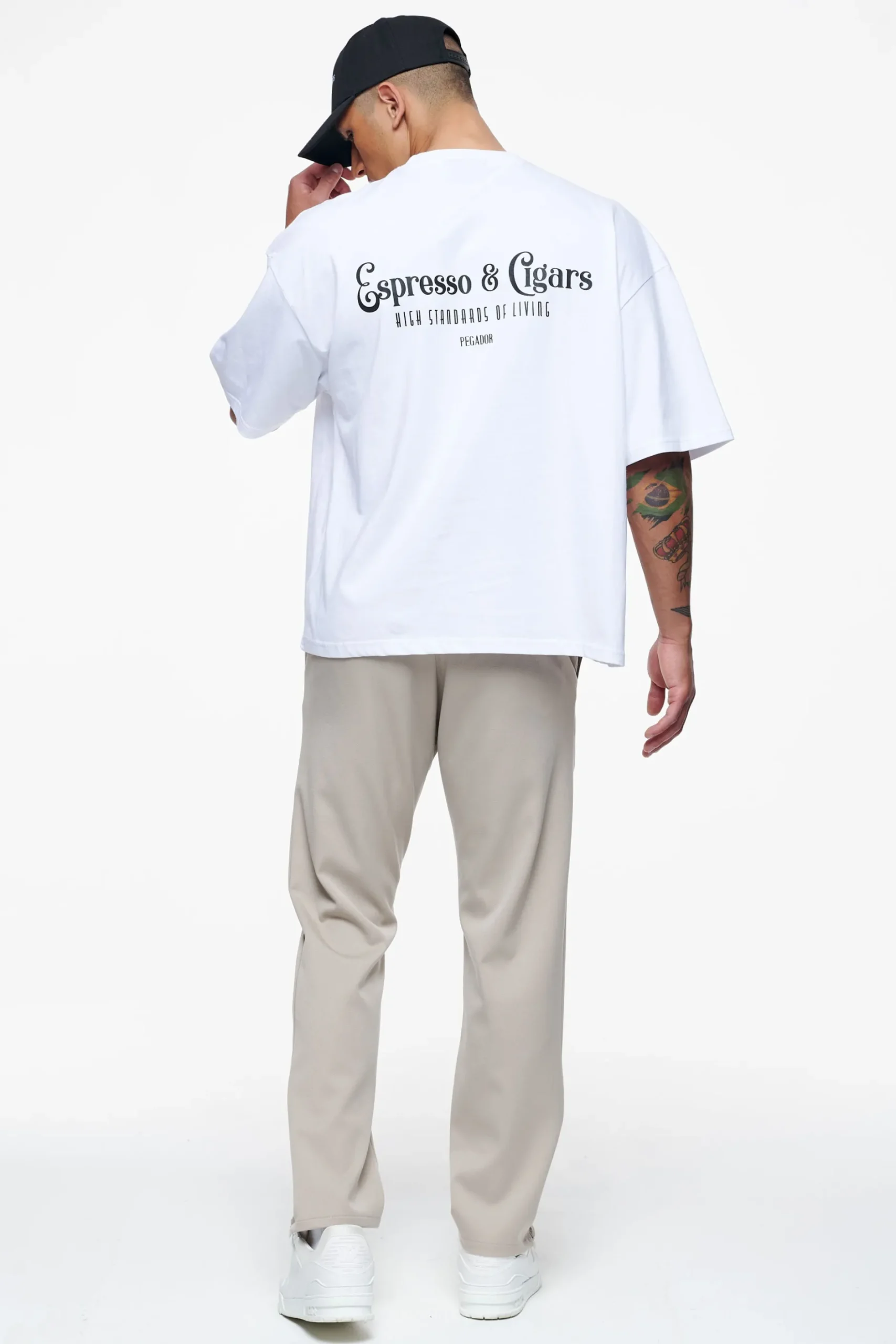 Pegador Tees|Racoon Boxy Tee White