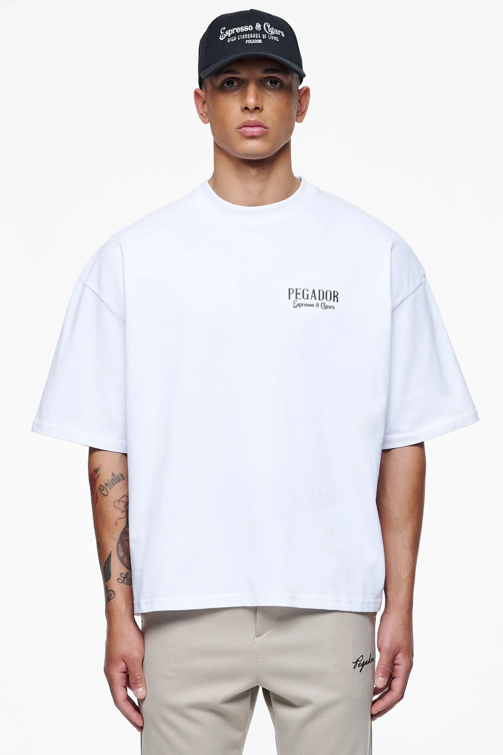 Pegador Tees|Racoon Boxy Tee White
