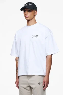 Pegador Tees|Racoon Boxy Tee White