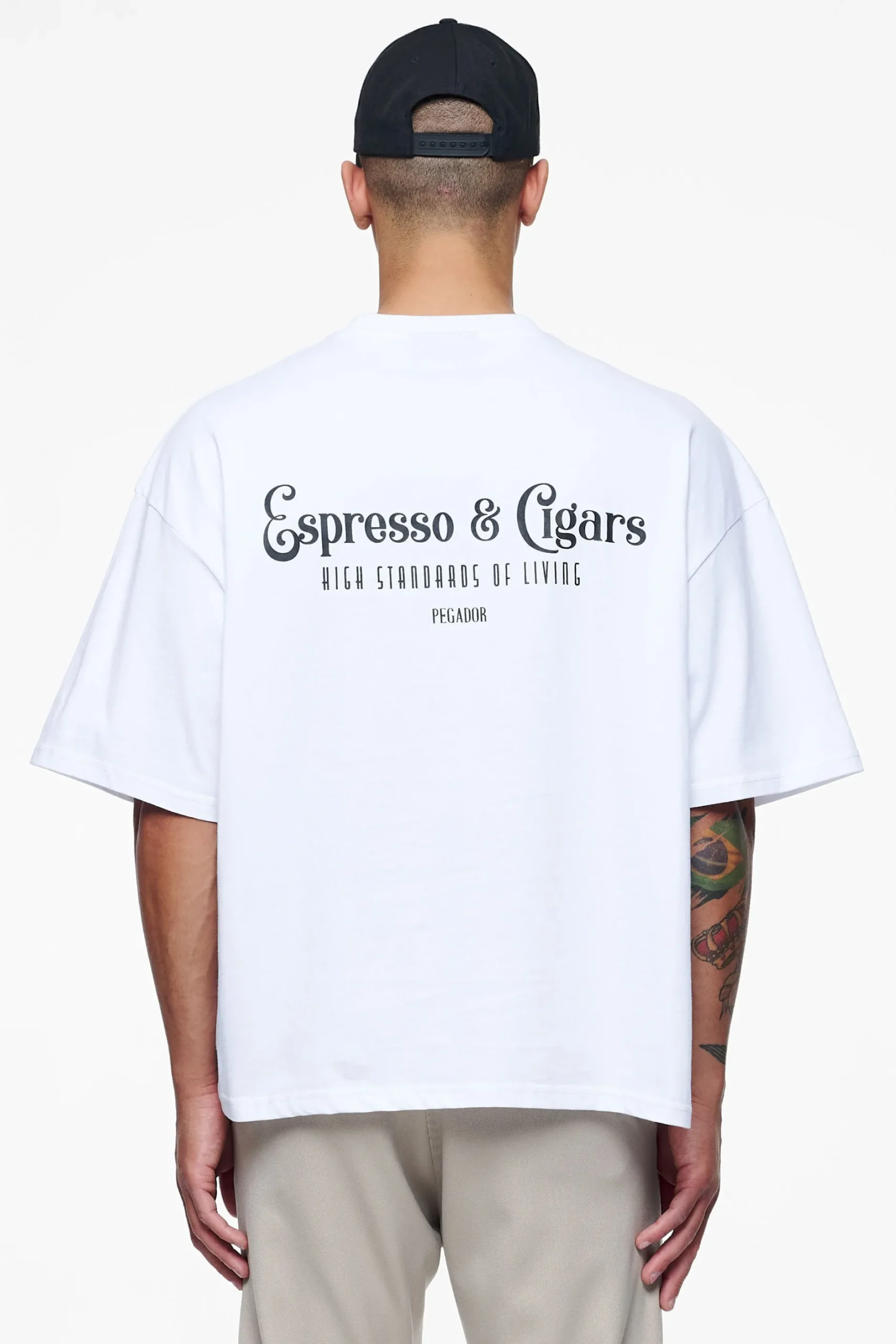 Pegador Tees|Racoon Boxy Tee White