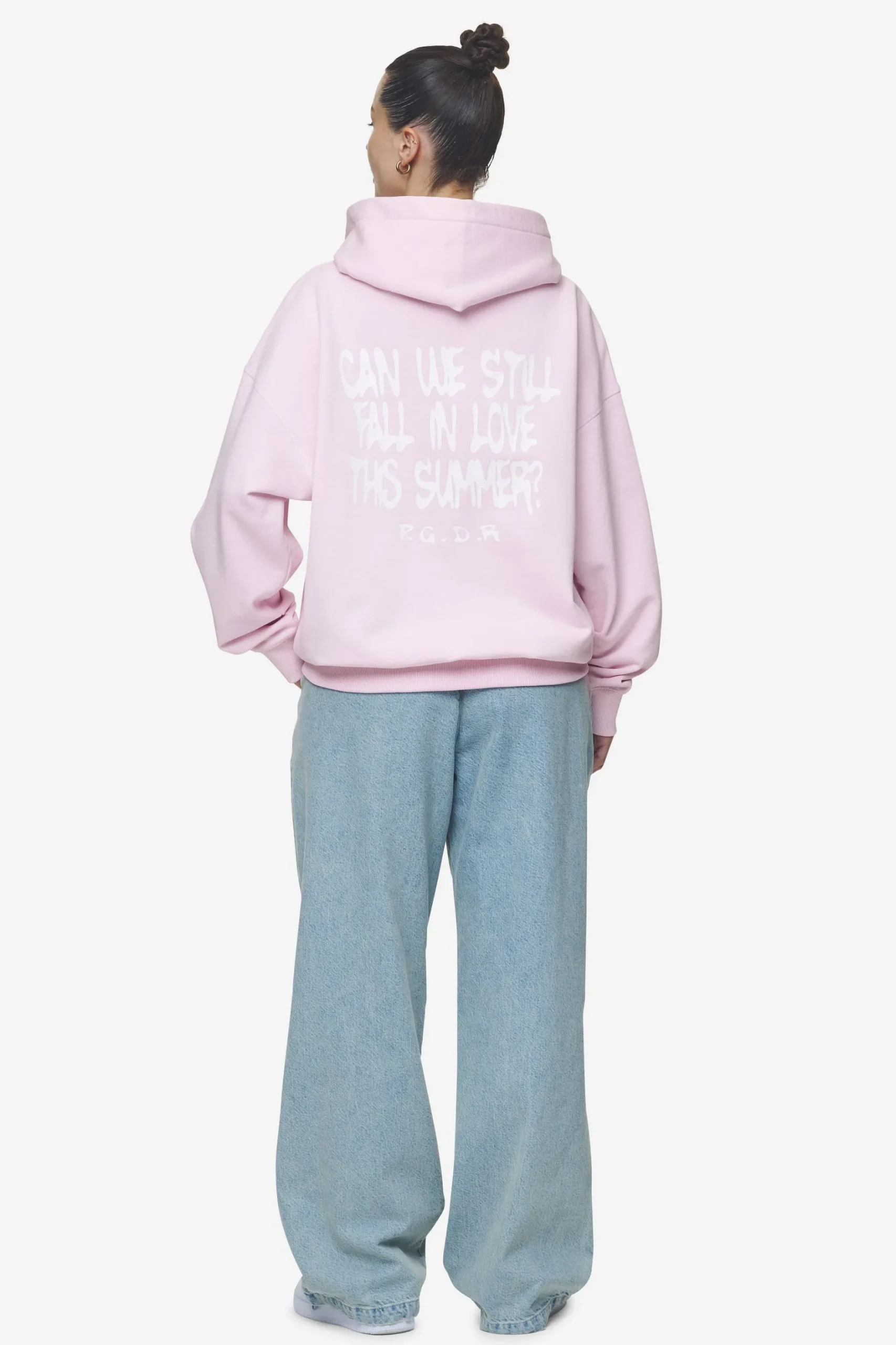 Pegador Hoodies|Zip Hoodies|Ramira Oversized Sweat Jacket Washed Bubblegum