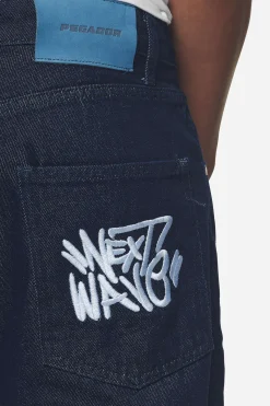 Pegador Jeans|Raston Baggy Jeans Dark Blue