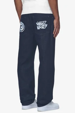 Pegador Jeans|Raston Baggy Jeans Dark Blue