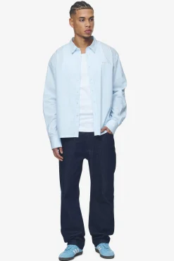Pegador Shirts|Raton Oversized Longsleeve Shirt Baby blue white