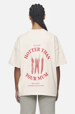 Pegador Tees|Reyna Heavy Oversized Tee Washed Coast Sand