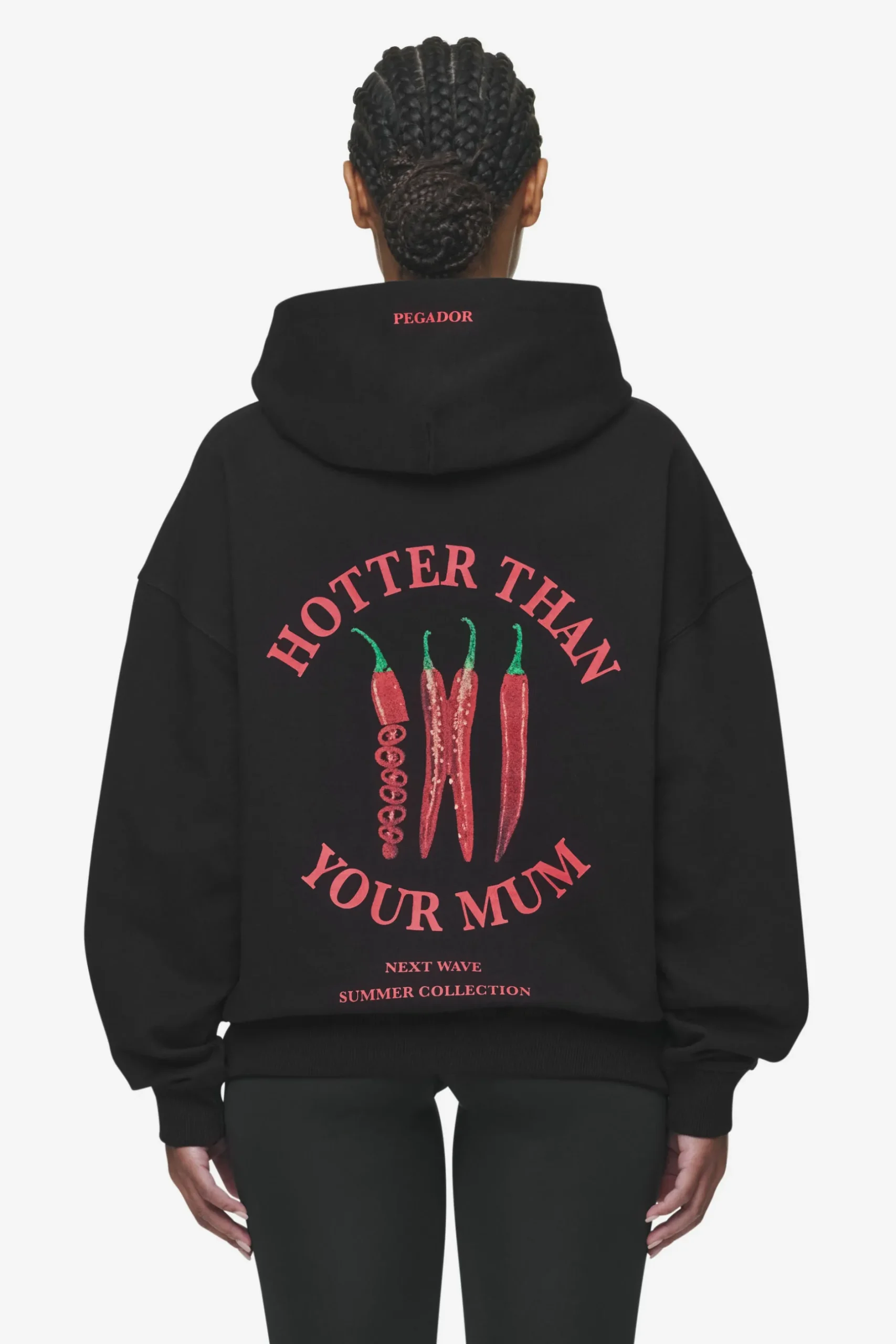 Pegador Hoodies|Reyna Oversized Hoodie Black