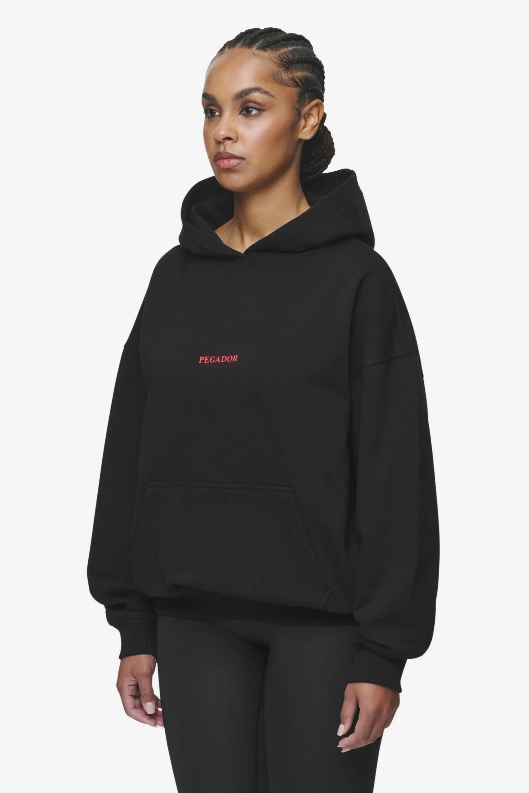 Pegador Hoodies|Reyna Oversized Hoodie Black