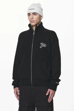 Pegador Sweaters|Knitwear|Riggo Heavy Knit Jacket Black