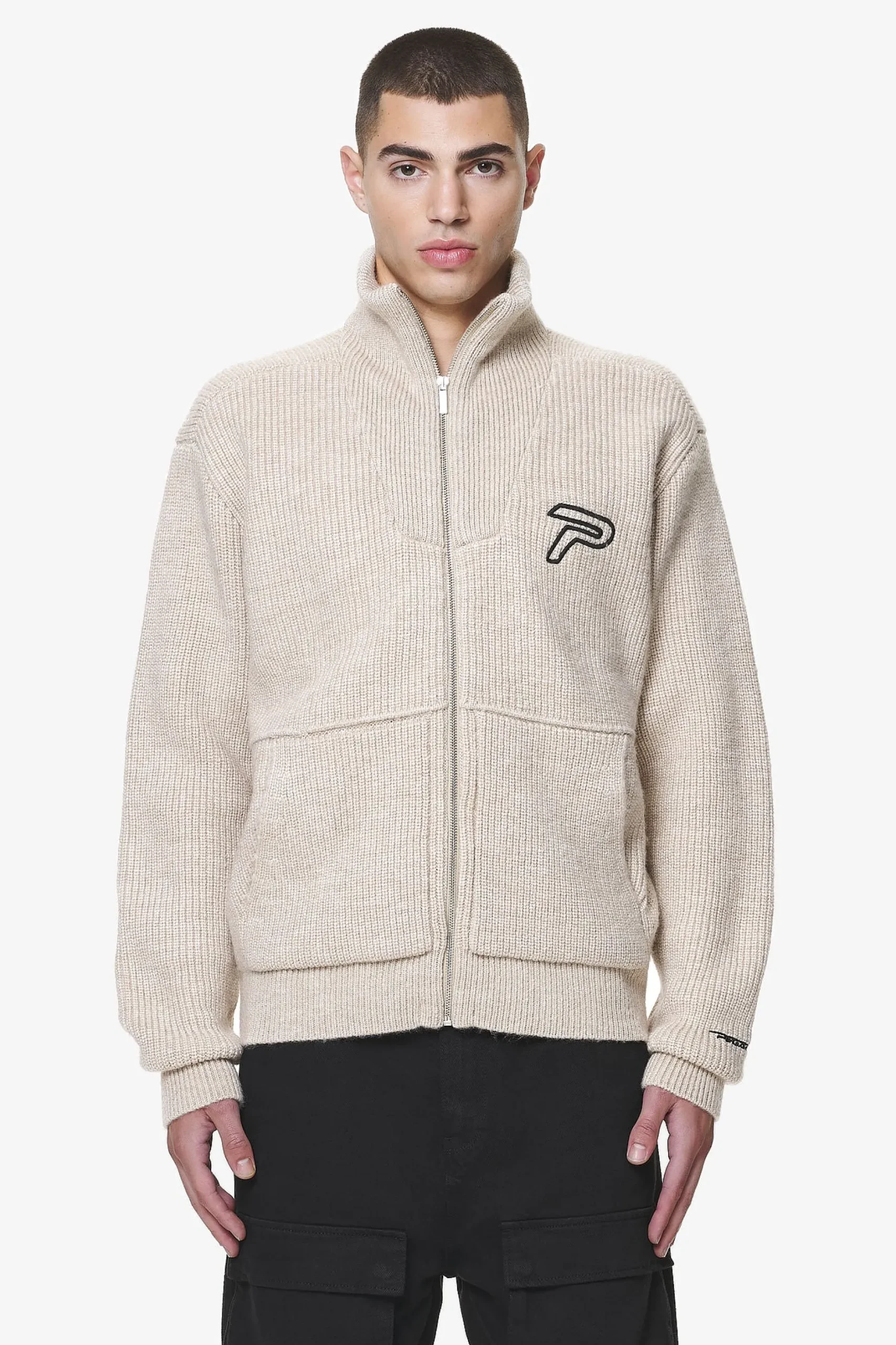Pegador Sweaters|Knitwear|Riggo Heavy Knit Jacket Dust Cream