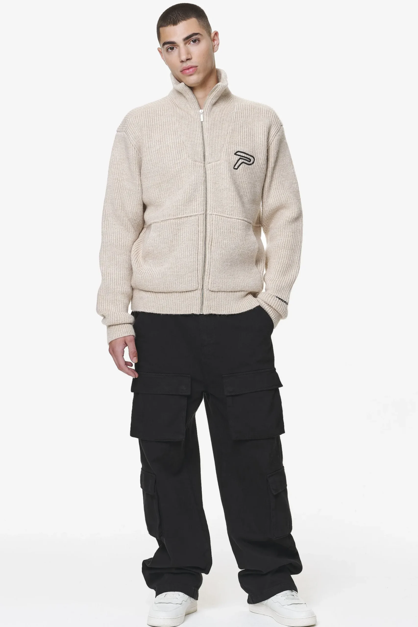 Pegador Sweaters|Knitwear|Riggo Heavy Knit Jacket Dust Cream