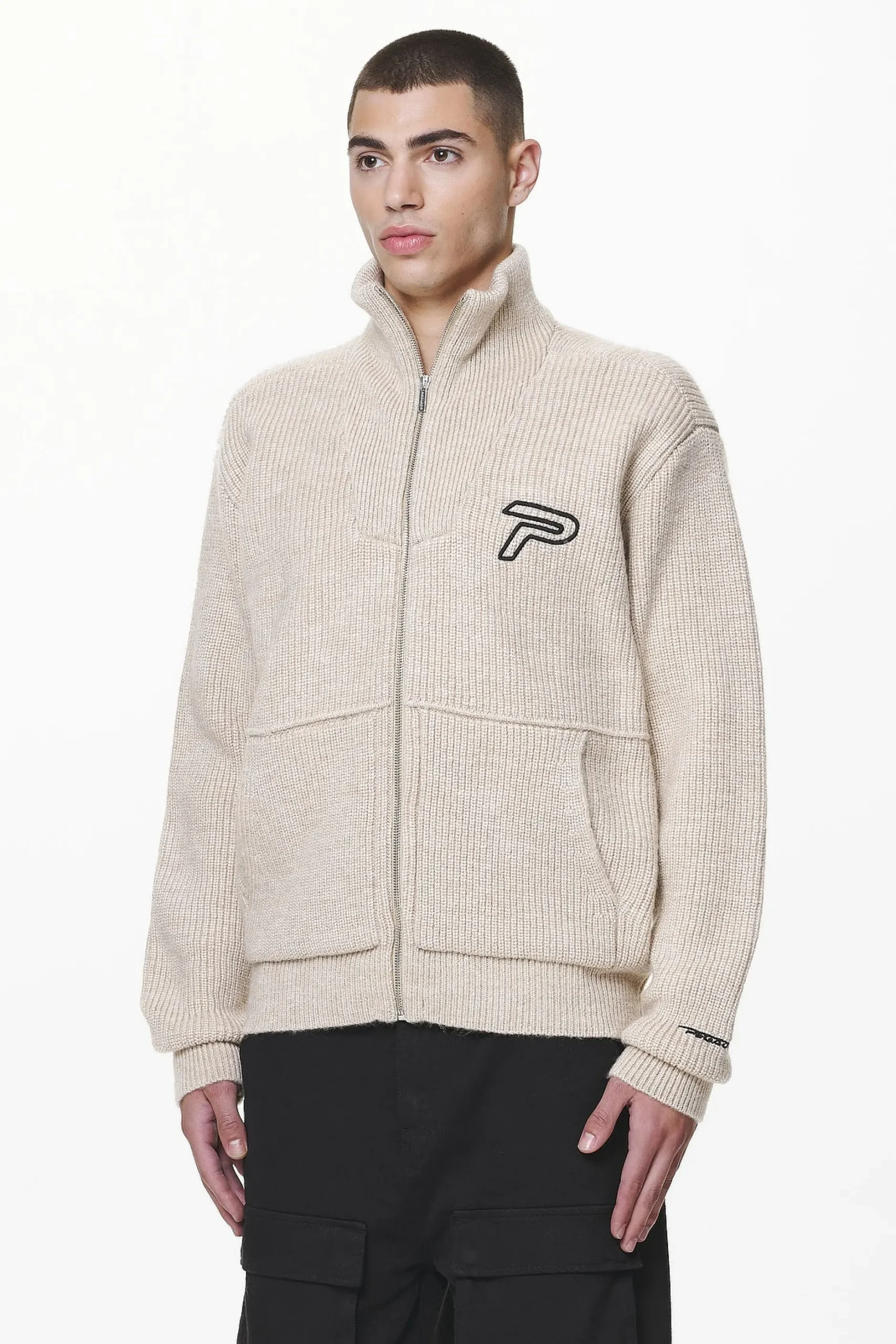Pegador Sweaters|Knitwear|Riggo Heavy Knit Jacket Dust Cream