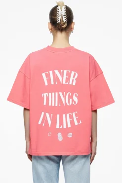 Pegador Tees|Roma Heavy Oversized Tee Vintage Washed Strawberry