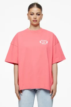 Pegador Tees|Roma Heavy Oversized Tee Vintage Washed Strawberry