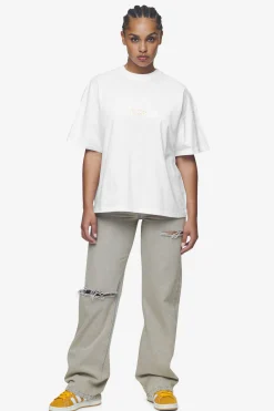 Pegador Jeans|Romani Destroyed High Waist Jeans Washed Coast Sand