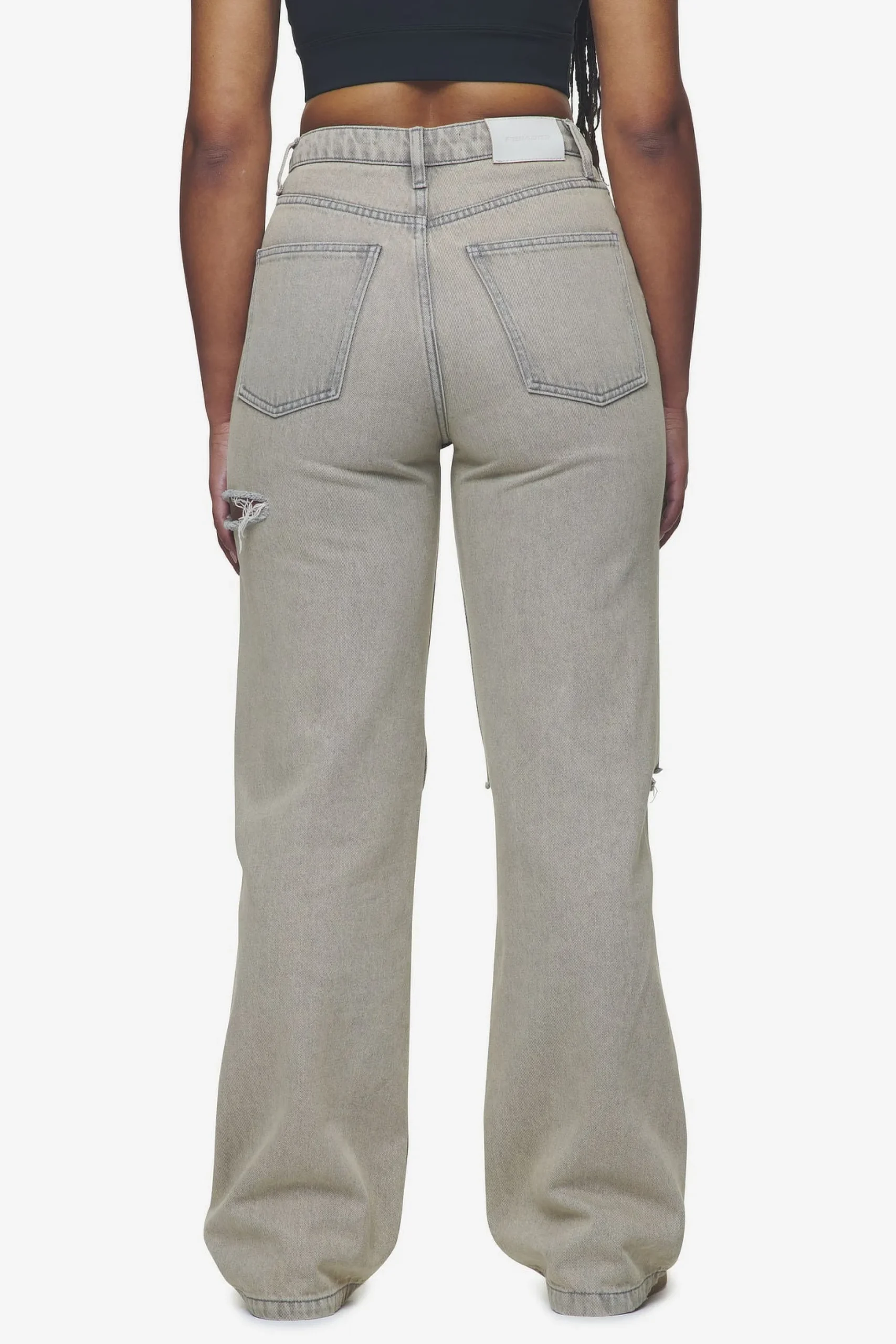 Pegador Jeans|Romani Destroyed High Waist Jeans Washed Coast Sand